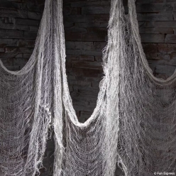 Tattered White Creepy Cloth 12 Foot Decoration